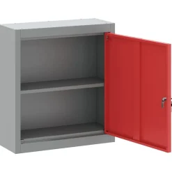 vidaXL Værktøjsskab Rød og Grå 50 x 20 x 55 cm Ingeniørtræ og stål