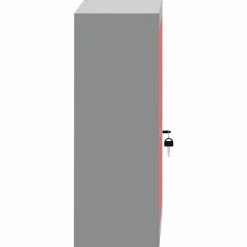 vidaXL Værktøjsskab Rød og Grå 50 x 20 x 55 cm Ingeniørtræ og stål