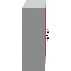 vidaXL Værktøjsskab Rød og Grå 100 x 20 x 55 cm Ingeniørtræ og stål