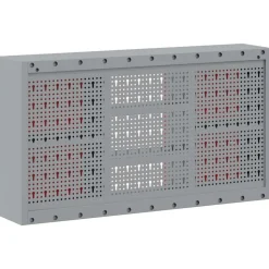 vidaXL Værktøjsskab Rød og Grå 100 x 20 x 55 cm Ingeniørtræ og stål