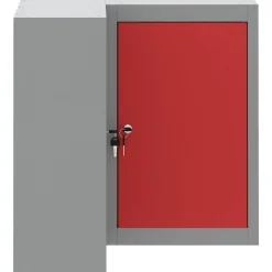 vidaXL Værktøjsskab Rød og Grå 55 x 55 x 55 cm Ingeniørtræ og stål