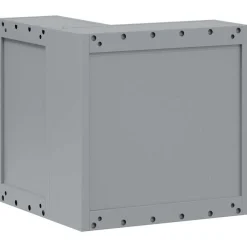 vidaXL Værktøjsskab Sort og grå 55 x 55 x 55 cm Ingeniørtræ og stål