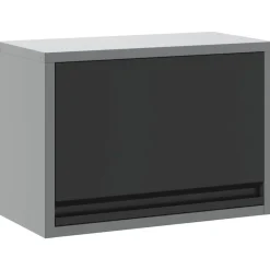 vidaXL Værktøjsskab Sort og grå 50 x 25 x 35 cm Ingeniørtræ og stål
