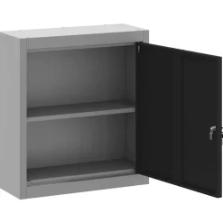 vidaXL Værktøjsskab Sort og grå 50 x 20 x 55 cm Ingeniørtræ og stål