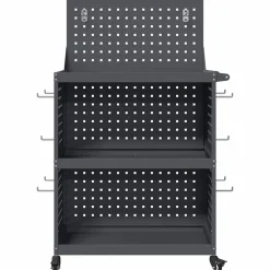 vidaXL Værktøjsvogn med hjul Antracit 65 x 35 x 111 cm Koldvalset stål