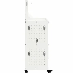 vidaXL Værktøjsvogn med hylde Hvid 65 x 35 x 111 cm Koldvalset stål