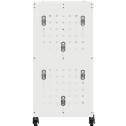vidaXL Værktøjsvogn med hylde Hvid 75 x 35 x 73 cm Koldvalset stål