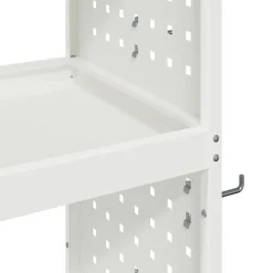 vidaXL Værktøjsvogn med hylde Hvid 75 x 35 x 73 cm Koldvalset stål