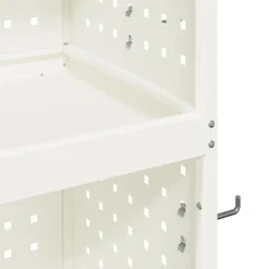 vidaXL Værktøjsvogn med hylde Hvid 65 x 35 x 111 cm Koldvalset stål