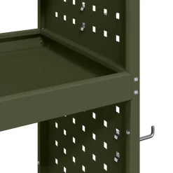 vidaXL Værktøjsvogn Oliven grøn 75 x 35 x 73 cm Koldvalset stål