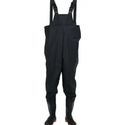 vidaXL waders med støvler str. 45 sort