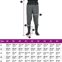 vidaXL waist waders med støvler str. 38 mørkegrøn