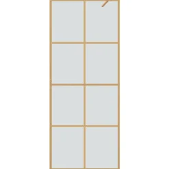 vidaXL Walk-in brusevæg Guld 80 x 195 cm hærdet glas