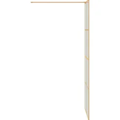 vidaXL Walk-in brusevæg Guld 80 x 195 cm hærdet glas