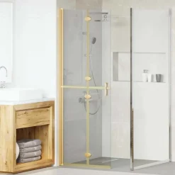 vidaXL Walk-In brusevæg Guld 70 x 6,5 x 190 cm