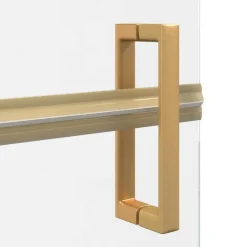 vidaXL Walk-In brusevæg Guld 70 x 6,5 x 190 cm