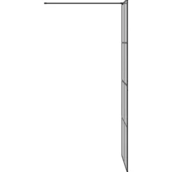vidaXL Walk-in brusevæg Sort 80 x 195 cm hærdet glas