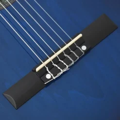 vidaXL western-guitarsæt 12 dele med equalizer og 6 strenge blå