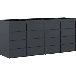 vidaXL Wheelie Bin Opbevaring til 4 Affaldscontainere Antracit