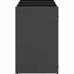 vidaXL Wheelie Bin Opbevaring til 3 Affaldscontainere Antracit