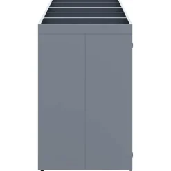 vidaXL Wheelie Bin Opbevaring til 5 Affaldscontainere Lysegrå