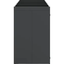 vidaXL Wheelie Bin Opbevaring til 3 Affaldscontainere Antracit Stål