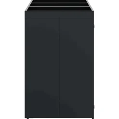 vidaXL Wheelie Bin Opbevaring til 3 Affaldscontainere Sort