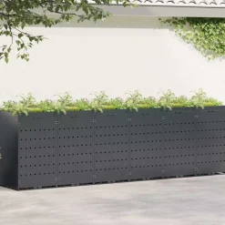 vidaXL Wheelie Bin Opbevaring til 6 Affaldscontainere Antracit