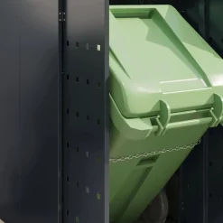 vidaXL Wheelie Bin Opbevaring til 6 Affaldscontainere Antracit