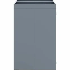 vidaXL Wheelie Bin Opbevaring til 2 Affaldscontainere Lysegrå