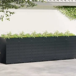 vidaXL Wheelie Bin Opbevaring til 6 Affaldscontainere Sort