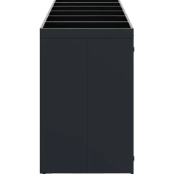 vidaXL Wheelie Bin Opbevaring til 6 Affaldscontainere Sort