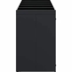 vidaXL Wheelie Bin Opbevaring til 5 Affaldscontainere Sort