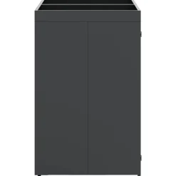 vidaXL Wheelie Bin Opbevaring til 2 Affaldscontainere Antracit