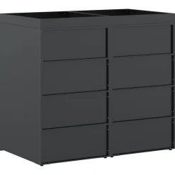 vidaXL Wheelie Bin Opbevaring til 2 Affaldscontainere Antracit