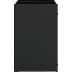 vidaXL Wheelie Bin Opbevaring til 2 Affaldscontainere Sort