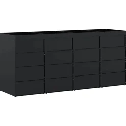 vidaXL Wheelie Bin Opbevaring til 4 Affaldscontainere Sort