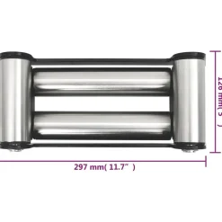 vidaXL wirestyring med 4 ruller stål 8000 - 13000 lbs