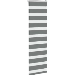 vidaXL zebra persienne mørkegrå 40x100 cm stofbredde 35,9 cm polyester