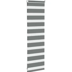 vidaXL zebra persienne mørkegrå 40x100 cm stofbredde 35,9 cm polyester