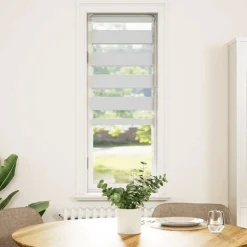 vidaXL zebragardin hvid 40x100 cm stofbredde 35,9 cm polyester