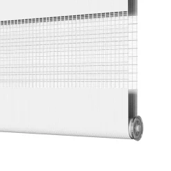 vidaXL zebragardin hvid 40x100 cm stofbredde 35,9 cm polyester