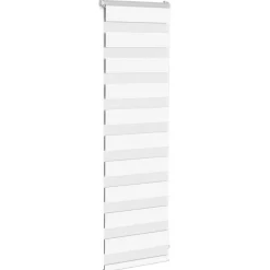 vidaXL zebragardin hvid 40x100 cm stofbredde 35,9 cm polyester
