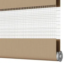 vidaXL zebragardin sandbrun 40x100 cm stofbredde 35,9 cm polyester