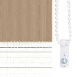 vidaXL zebragardin sandbrun 40x100 cm stofbredde 35,9 cm polyester