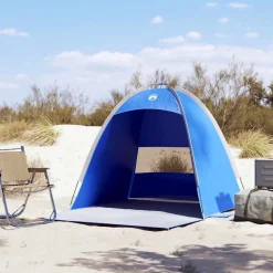 vidaXL3-personers strandtelt vandtæt azurblå